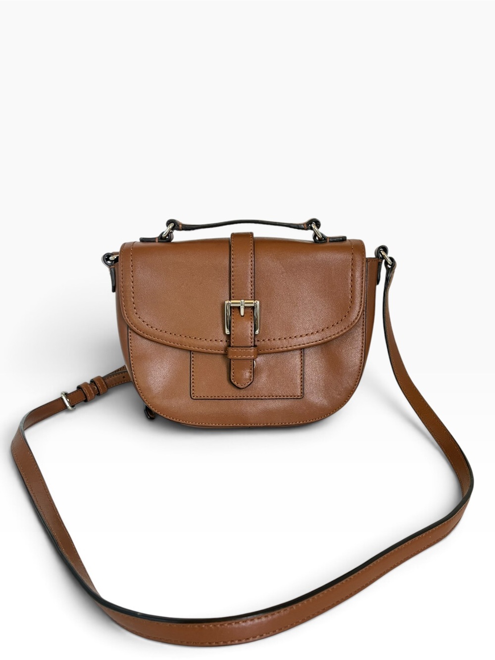 Rare Vintage Coach Charlie Anderson Brown Leather Crossbody Saddle Bag
